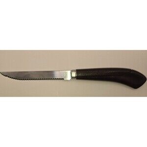 Vintage Vintage Ginsu Steak / Paring Knife Stainless Steel USA Dark Brown Compos